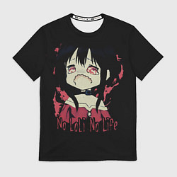 Футболка мужская No loli No life, цвет: 3D-принт