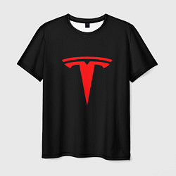 Футболка мужская Tesla red logo, цвет: 3D-принт