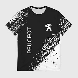 Мужская футболка Пежо: следы от шин