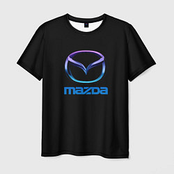 Футболка мужская Mazda neon logo, цвет: 3D-принт