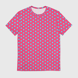 Мужская футболка Паттерн голубые ромбики