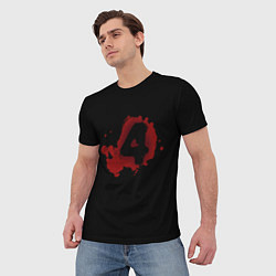 Футболка мужская Left 4 Dead logo красный, цвет: 3D-принт — фото 2