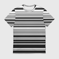 Мужская футболка Серый в чёрную полоску