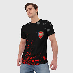 Футболка мужская Arsenal spash, цвет: 3D-принт — фото 2