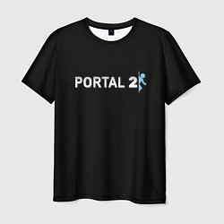 Футболка мужская Portal 2 logo, цвет: 3D-принт