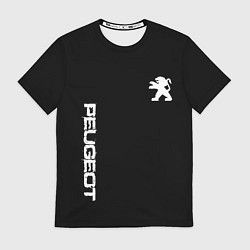 Футболка мужская Peugeot logo white, цвет: 3D-принт