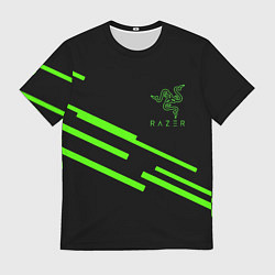 Мужская футболка Razer line green