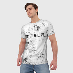 Футболка мужская Tesla dirty ice, цвет: 3D-принт — фото 2