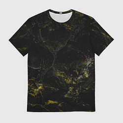 Мужская футболка Потертая желтая текстура