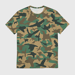 Мужская футболка Армейский камуфляж текстура