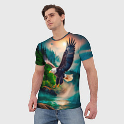 Футболка мужская Полет орла, цвет: 3D-принт — фото 2