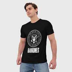 Футболка мужская Ramones rock logo, цвет: 3D-принт — фото 2