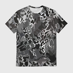 Мужская футболка Чёрно-серый абстракция