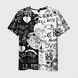 Футболка мужская Lii Peep pattern rap, цвет: 3D-принт