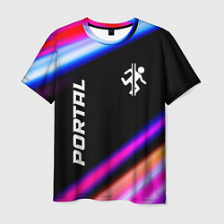 Футболка мужская Portal fast light neon stripes, цвет: 3D-принт