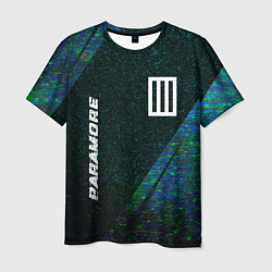 Футболка мужская Paramore glitch blue, цвет: 3D-принт