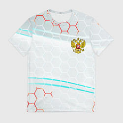 Футболка мужская Герб РФ броня текстура, цвет: 3D-принт
