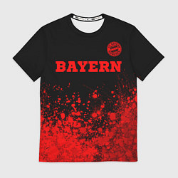 Футболка мужская Bayern - red gradient посередине, цвет: 3D-принт