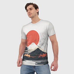 Футболка мужская Японский осенний пейзаж, цвет: 3D-принт — фото 2