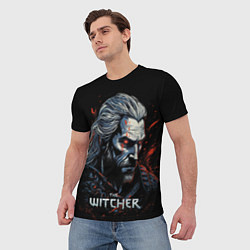 Футболка мужская The Witcher blood, цвет: 3D-принт — фото 2