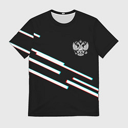 Мужская футболка Полосы герб спорт