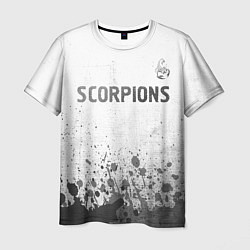 Футболка мужская Scorpions - white gradient посередине, цвет: 3D-принт