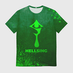Футболка мужская Hellsing - green gradient, цвет: 3D-принт