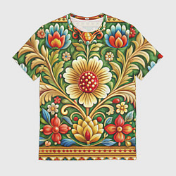 Мужская футболка Стиль советского ковра узоры и орнамент
