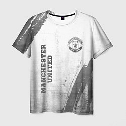 Футболка мужская Manchester United - white gradient вертикально, цвет: 3D-принт