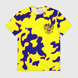Мужская футболка Российская империя камуфляж желтый