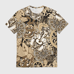 Мужская футболка Колесо сансары Будда и Ганеша