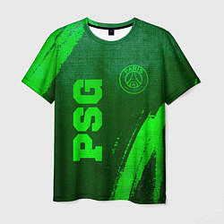 Футболка мужская PSG - green gradient вертикально, цвет: 3D-принт