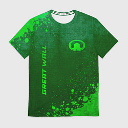 Футболка мужская Great Wall - green gradient вертикально, цвет: 3D-принт