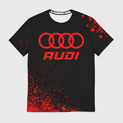 Футболка мужская Audi - red gradient, цвет: 3D-принт