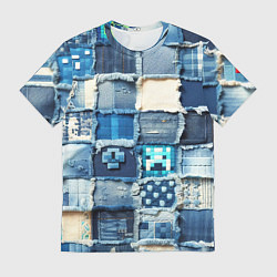 Мужская футболка Пэчворк из Minecraft