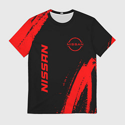 Футболка мужская Nissan - red gradient вертикально, цвет: 3D-принт