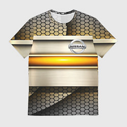 Футболка мужская Nissan sport avto metal, цвет: 3D-принт