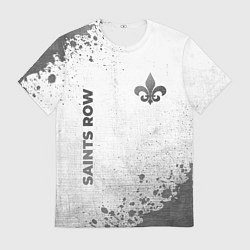 Мужская футболка Saints Row - white gradient вертикально