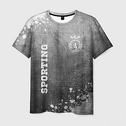 Футболка мужская Sporting - grey gradient вертикально, цвет: 3D-принт