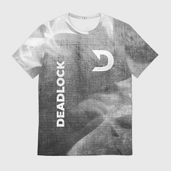 Мужская футболка Deadlock - grey gradient вертикально