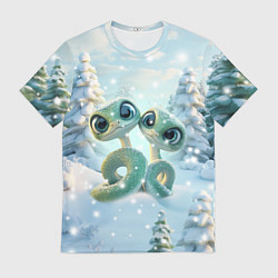 Футболка мужская Милые змеи, цвет: 3D-принт