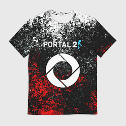 Футболка мужская Portal брызги красок, цвет: 3D-принт