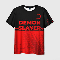 Футболка мужская Demon Slayer - red gradient посередине, цвет: 3D-принт