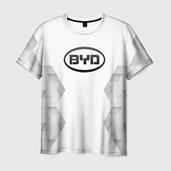 Футболка мужская BYD white poly, цвет: 3D-принт