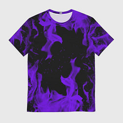 Мужская футболка Неоновый фиолетовый огонь