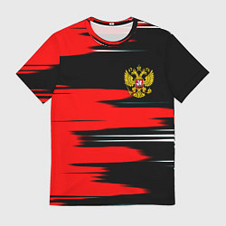 Мужская футболка Россия полосы краски