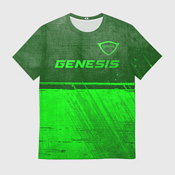 Мужская футболка Genesis - green gradient посередине