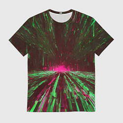 Мужская футболка Абстрактный путь в розовый портал