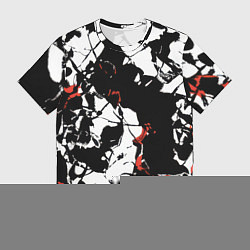 Мужская футболка Черно-красный камуфляж