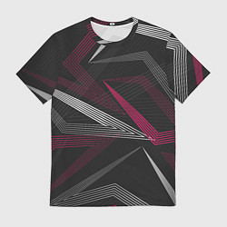 Футболка мужская Цветные линии, цвет: 3D-принт